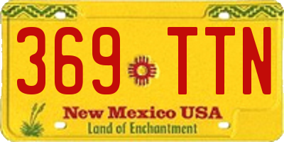 NM license plate 369TTN