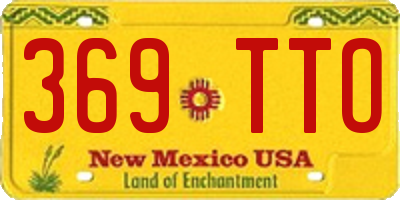 NM license plate 369TTO