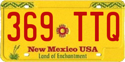 NM license plate 369TTQ