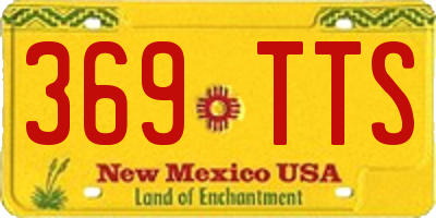NM license plate 369TTS