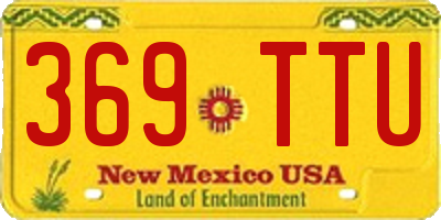 NM license plate 369TTU