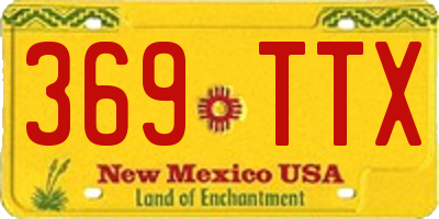 NM license plate 369TTX