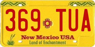 NM license plate 369TUA