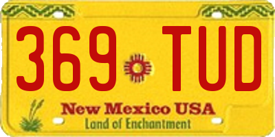 NM license plate 369TUD