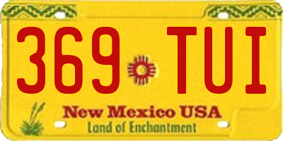 NM license plate 369TUI