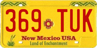 NM license plate 369TUK