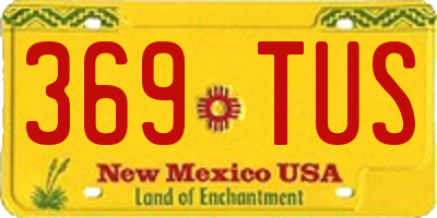 NM license plate 369TUS