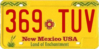 NM license plate 369TUV