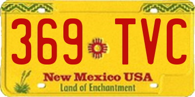 NM license plate 369TVC