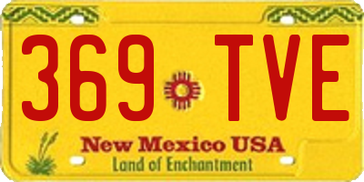 NM license plate 369TVE