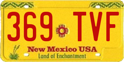 NM license plate 369TVF