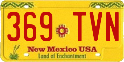 NM license plate 369TVN
