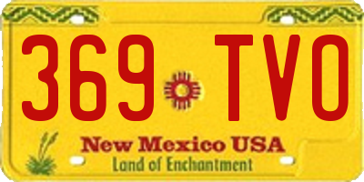 NM license plate 369TVO