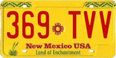 NM license plate 369TVV