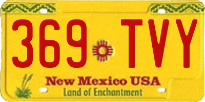 NM license plate 369TVY