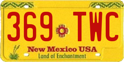 NM license plate 369TWC