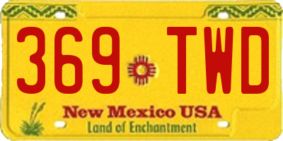 NM license plate 369TWD