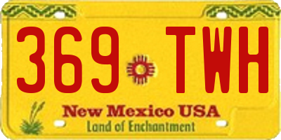NM license plate 369TWH
