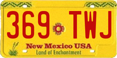 NM license plate 369TWJ