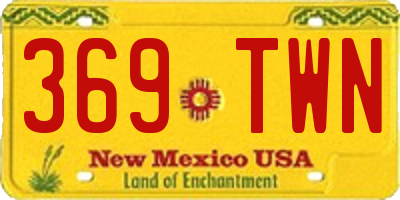 NM license plate 369TWN