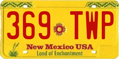 NM license plate 369TWP