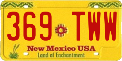 NM license plate 369TWW