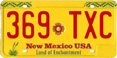 NM license plate 369TXC