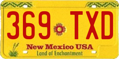 NM license plate 369TXD