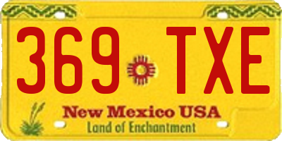 NM license plate 369TXE