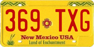 NM license plate 369TXG
