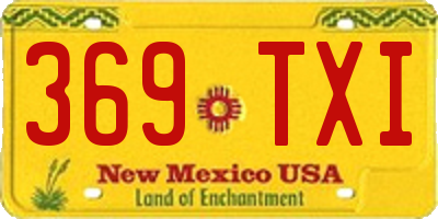 NM license plate 369TXI