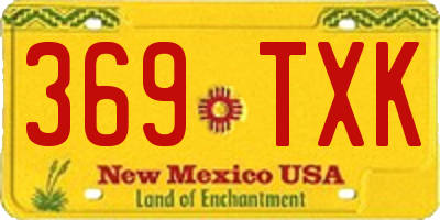 NM license plate 369TXK