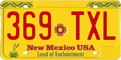 NM license plate 369TXL