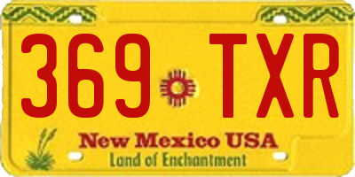 NM license plate 369TXR