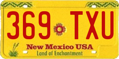 NM license plate 369TXU