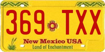 NM license plate 369TXX