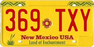 NM license plate 369TXY