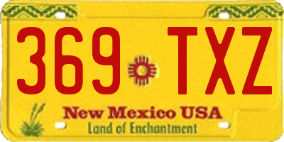 NM license plate 369TXZ