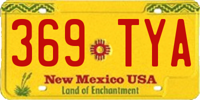 NM license plate 369TYA