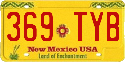 NM license plate 369TYB
