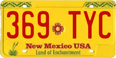 NM license plate 369TYC