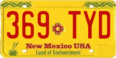 NM license plate 369TYD