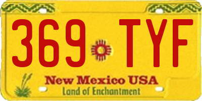 NM license plate 369TYF