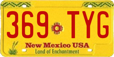 NM license plate 369TYG