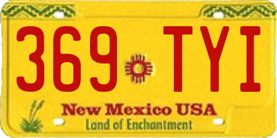 NM license plate 369TYI