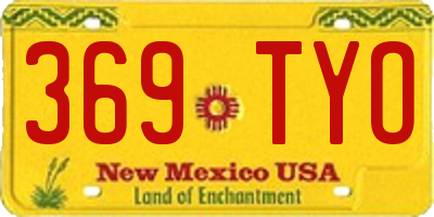NM license plate 369TYO