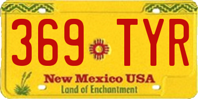NM license plate 369TYR
