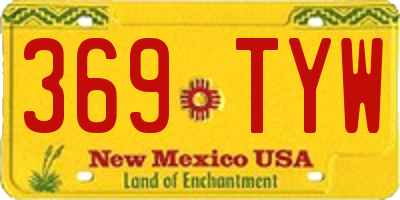 NM license plate 369TYW