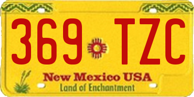 NM license plate 369TZC