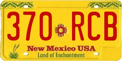 NM license plate 370RCB